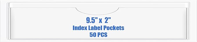 Origin-Joy 50 PCS Self-Adhesive Index Label Pockets by Origin-Joy