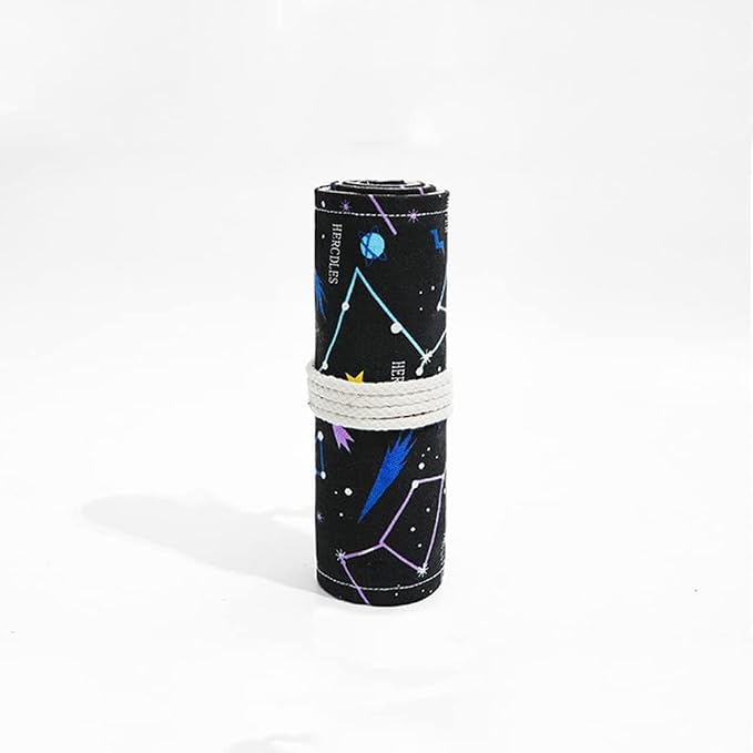 DIYOMR 12/24/36/72 Slots Pencil Wrap Pencil Rolls, Artist Colored Pencil Roll - Image 7