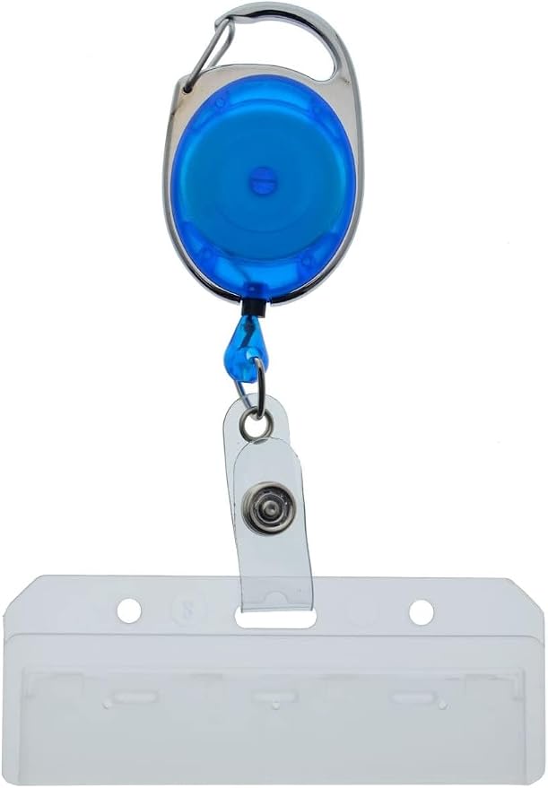 Bulk 25 Pack - Premium Carabiner Badge Reel - Mag Stripe Exposed ID Holder - Image 6