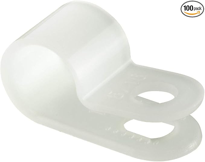 GTSE White Nylon Plastic Cable Clamps, 5/16" Screw Mounts by GTSE