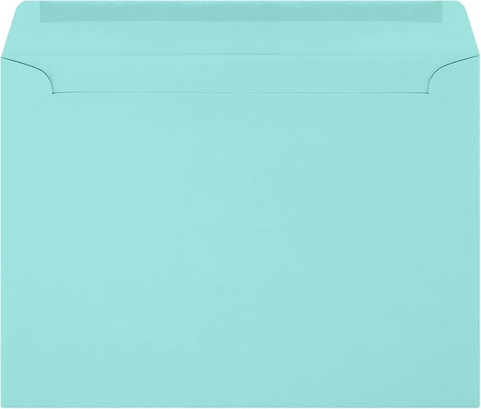 LUXPaper 9 x 12 Booklet Envelopes | Seafoam Blue | 80lb. Text | 1, 000 Qty - Image 2