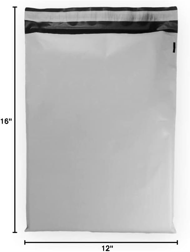 10 EcoSwift 12 x 16 White Large Poly Mailer Size #5 Self Sealing Envelopes - Image 4