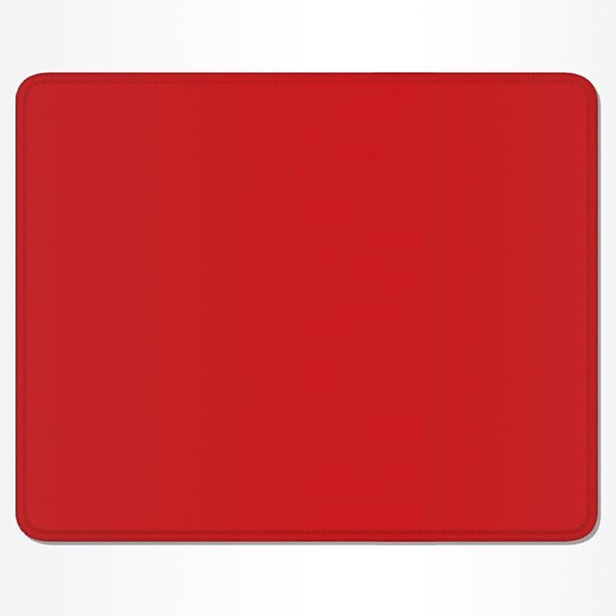 Auhoahsil Red Mouse Pad, 12 x 10 Inch Square Mousepad, 3mm Thick Rubber Mouse by Auhoahsil