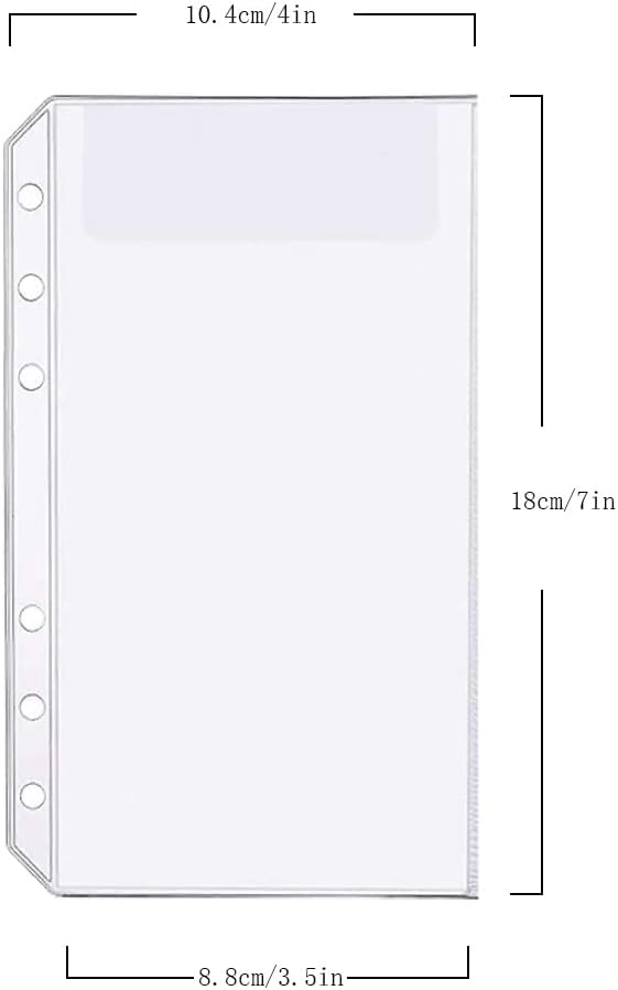 6 Pack A6 6 Holes Binder Bag Plastic Binder Folders Waterproof 6 Holes Holder - Image 2