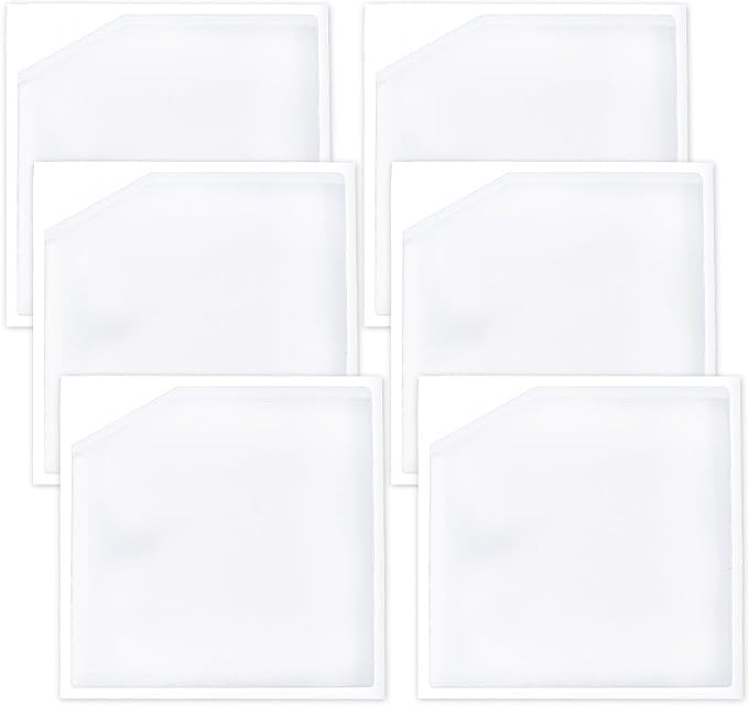 CRASPIRE 6Pcs Notebook Pocket Stickers Adhesive Pocket Sleeve 6 x 6 Inch Clear - Image 7