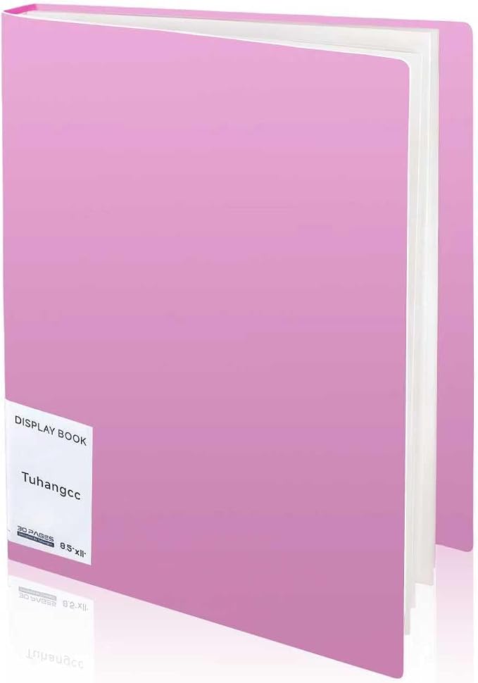 Tuhangcc Binder with Plastic Sleeves 30-Pocket with Clear Sheet Protectors by Tuhangcc