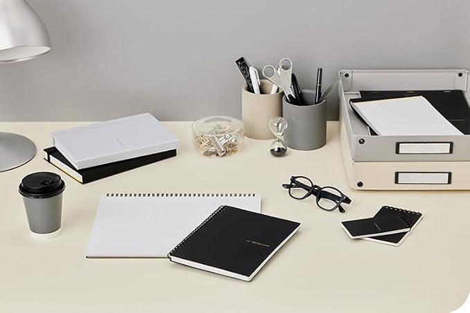 Maruman Mnemosyne Grid Notebook- Horizontal A5 Layout, 5.83" x 8.27", 70 Sheets - Image 8