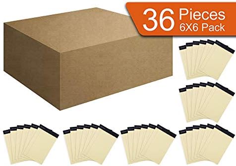 Mintra Office Legal Pads, ((xBasic, 5in x 8in, Narrow (Canary), 36pk (6-6pks))-DeskLoop Office