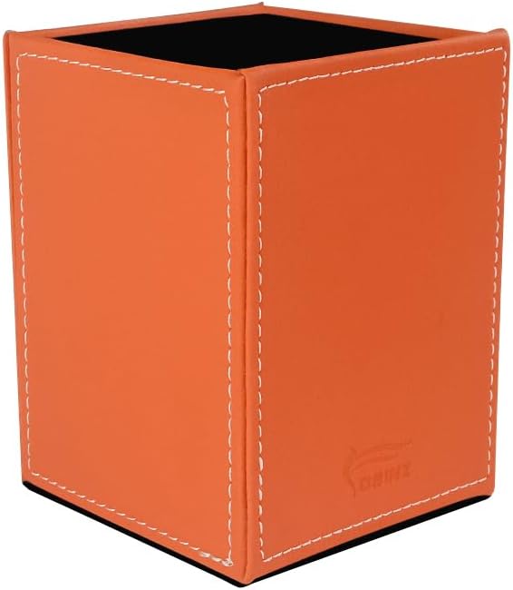 Pen Pencil Holder Cup Container PU Leather Desk Organizer Stand Decor Brush - Image 3
