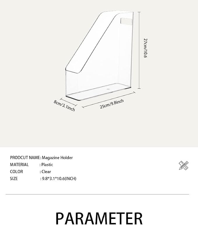 Magazine Holder, Desktop File Magazine Book Storage Shelf - Image 7