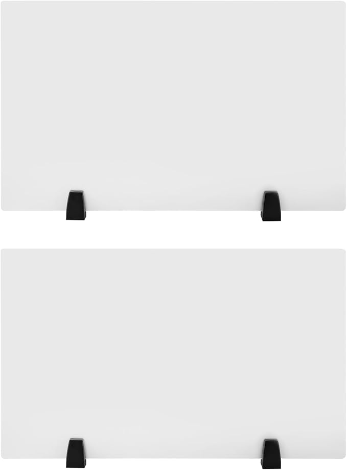 2 Pack Clamp-on Desk Privacy Panels, Frosted Acrylic Desk Dividers by Unknown