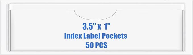 Origin-Joy 50 PCS Self-Adhesive Index Label Pockets by Origin-Joy