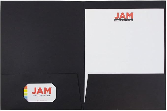JAM PAPER Two Pocket Textured Linen Presentation Folders - Image 7
