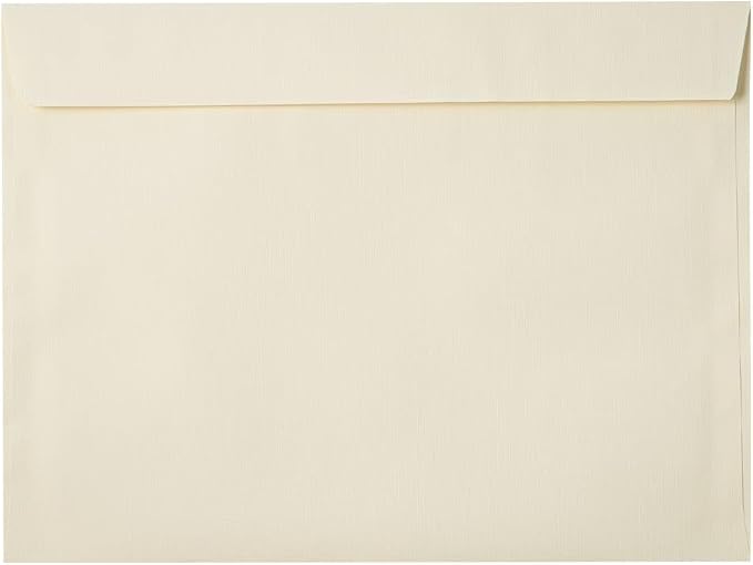LUXPaper 9 x 12 Booklet Envelopes | Natural Linen | 80lb. Text | 500 Qty by LUXPaper