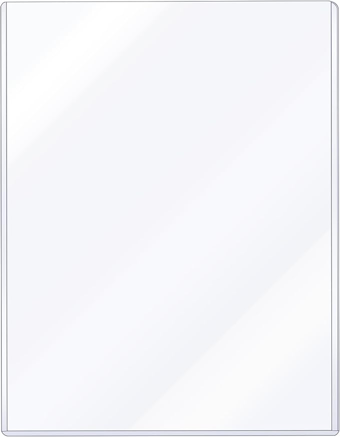 Jecery 1 Pcs 8.5 x 11'' Rigid Print Protectors Clear Rigid Plastic Paper Page by Jecery