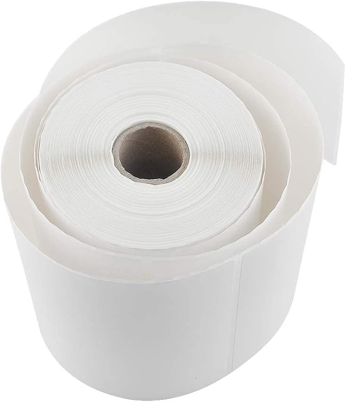 L LIKED 4"x 6" Direct Thermal Labels White Perforated Shipping Label, 250 Labels per Roll, 2 Rolls-DeskLoop Office