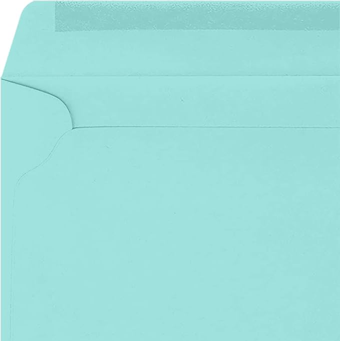 LUXPaper 9 x 12 Booklet Envelopes | Seafoam Blue | 80lb. Text | 1, 000 Qty - Image 5