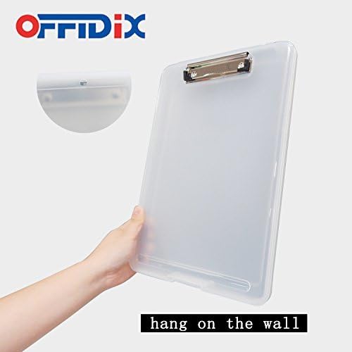 OFFIDIX Clipboard Storage Box Transparent Plastic Paper Clipboard Paper Holder - Image 4