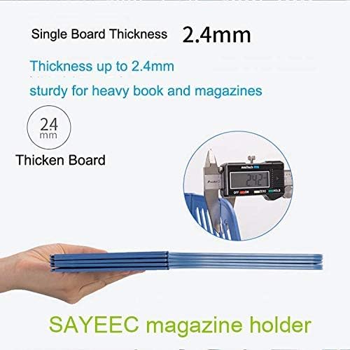 SAYEEC Sturdy Magazine Holder Organizer Desktop 4 Compartment File Holders - Image 5