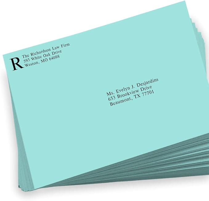 LUXPaper 9 x 12 Booklet Envelopes | Seafoam Blue | 80lb. Text | 1, 000 Qty - Image 6