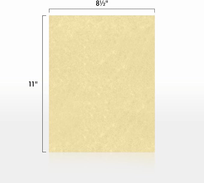 LUXPaper 8.5" x 11" Paper | Letter Size | Gold Parchment | 60lb. Text | 50 Qty - Image 2