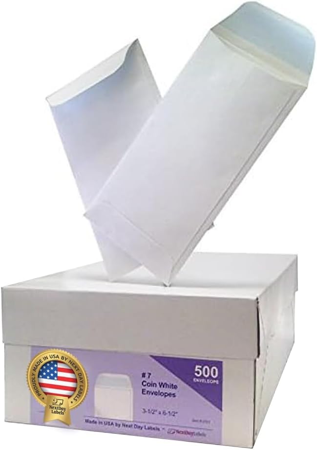 NextDayLabels #7 Coin Envelopes by NextDayLabels