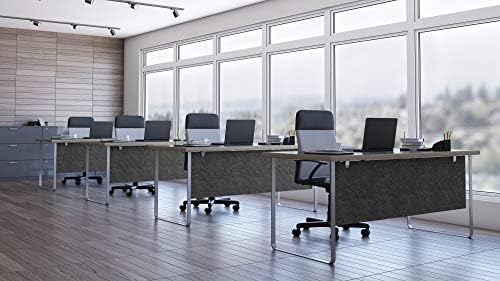 OBEX Modesty Desk PET Privacy Screen Acoustic Sound Absorbing Panel Ideal for Reception, Student Table or Office Cubicles Workstations, 24" x 42", Shadow-DeskLoop Office