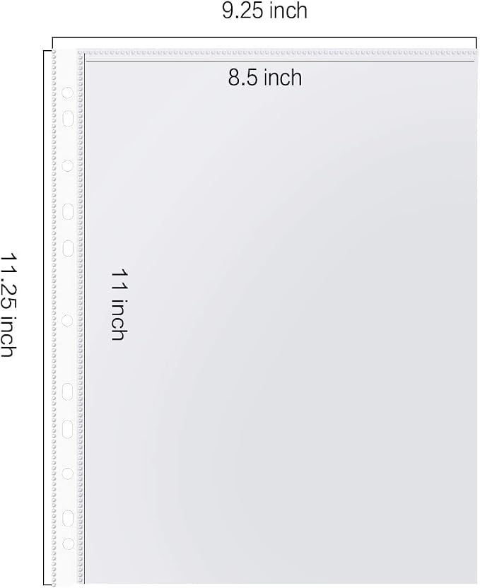 Heavy Duty Sheet Protectors for 3 Ring Binder, Top Loading Plastic Sleeves 8.5 - Image 2