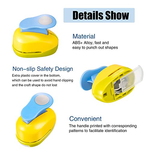 Chengu 3 Pack Circle Punch for Paper Craft 2, 1 and 5/8 Inch Punch Paper - Image 3