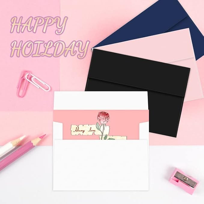 4x6 Black Envelopes For Invitation, A6 envelope 4.75 x 6.5 inch, 4X6 Envelopes - Image 7