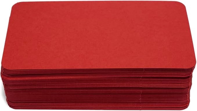 PPAPPAPPIYO 3.5x2 rounded corner index cards180gsm Thick Cardstock, Blank by PPAPPAPPIYO