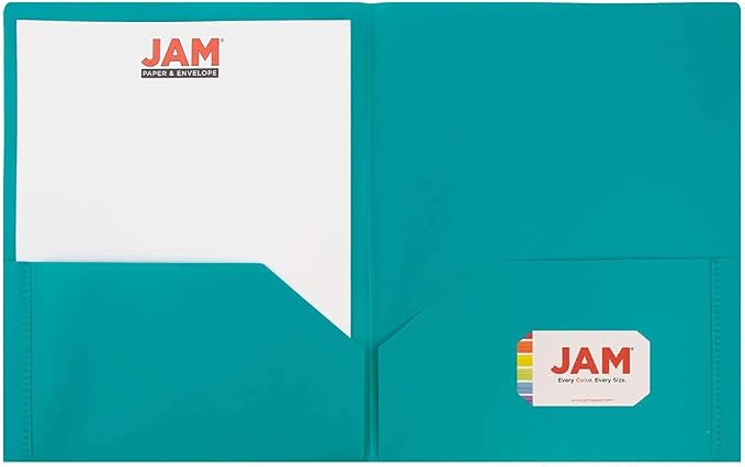 JAM PAPER Plastic 2 Pocket POP Folders - Image 3