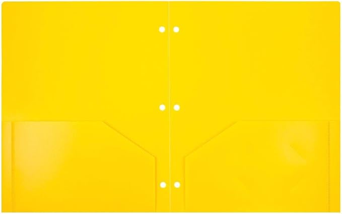 JAM PAPER Heavy Duty Plastic 3 Hole Punch Pocket Folders - Image 2
