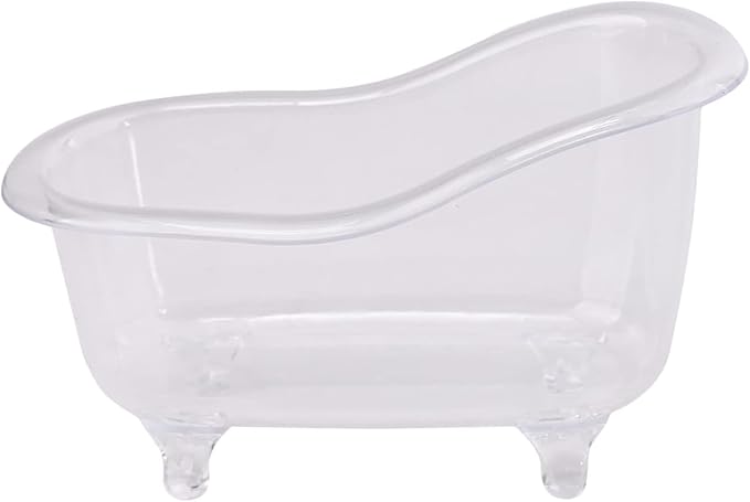 Clear Mini Bathtub Sundries Storage Box Jewelry Storage Box Makeup Organizer - Image 2