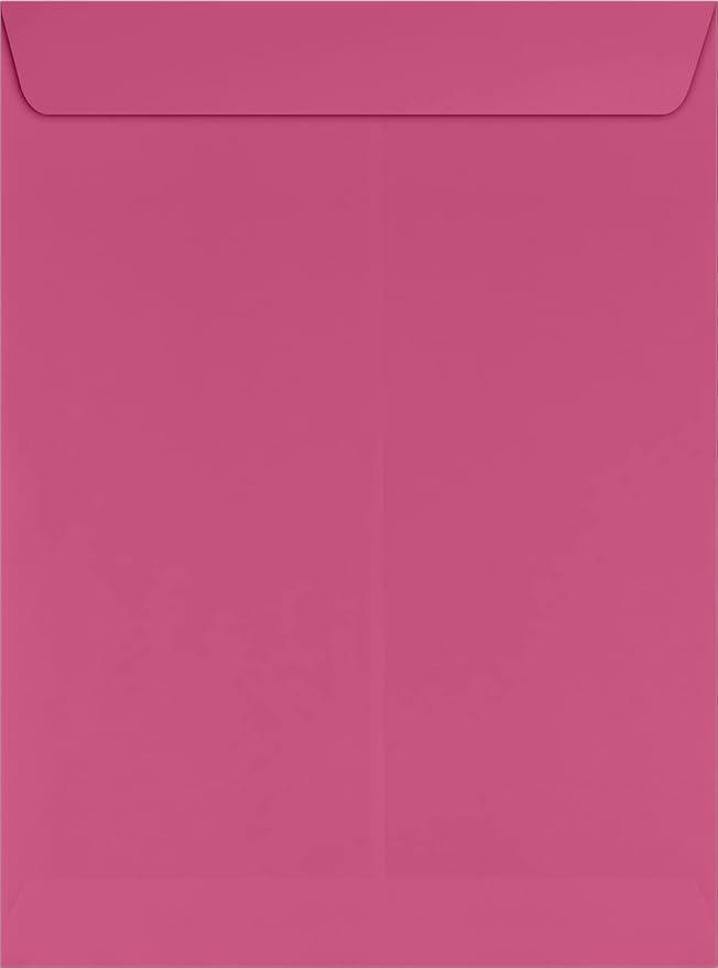 LUXPaper 9 x 12 Open End Envelopes | Peel & Press | Magenta Pink | 80lb. Text | - Image 2