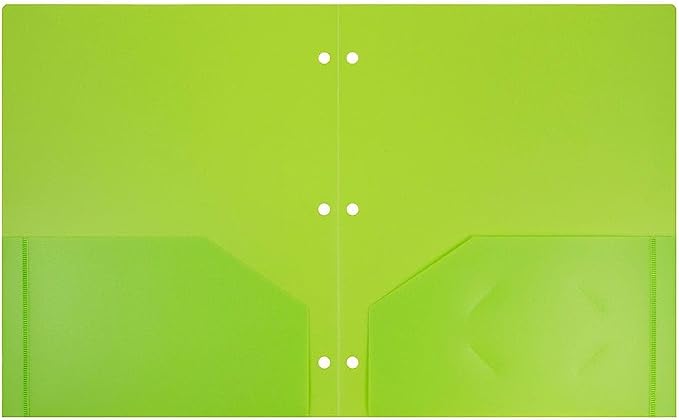 JAM PAPER Heavy Duty Plastic 3 Hole Punch Pocket Folders - Image 4