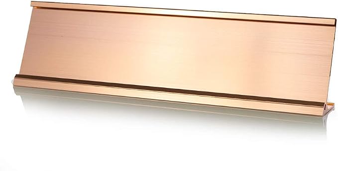 2" x 10" Aluminum Office Desk Nameplate Sign Holder 1 Pack by All+Quality