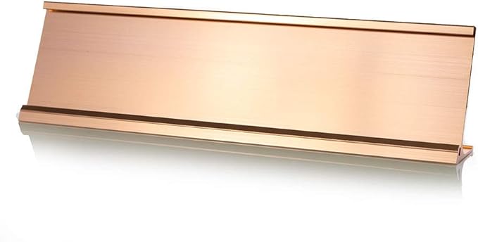 2" x 8" Aluminum Office Desk Nameplate Sign Holder 1 Pack by All+Quality