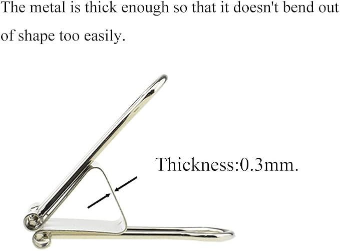 HAHIYO Binder Clips Paper Clamps Spring Steel Sturdy Medium 1.26 inches Width - Image 3