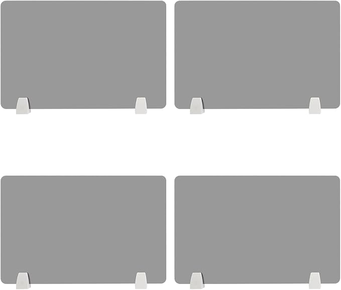 4 Pcs Desk Divider Privacy Panel, 23.6”L X15.8”W Frosted Acrylic Desk Privacy by Unknown