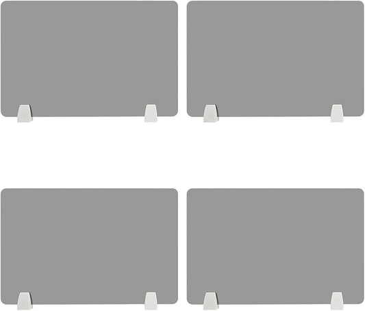 4 Pcs Desk Divider Privacy Panel, 23.6”L X15.8”W Frosted Acrylic Desk Privacy by Unknown