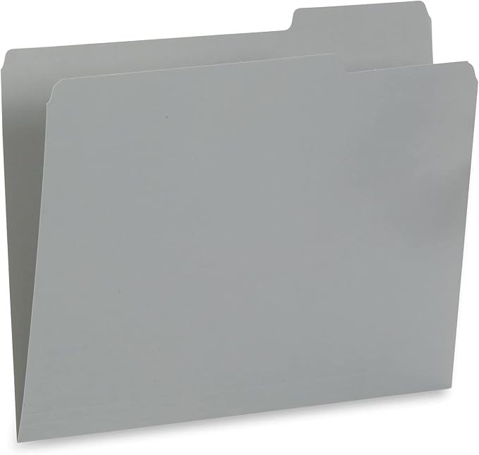Blue Summit Supplies 100 Grayscale File Folders, Letter Size, 1/3 Cut Tab - Image 7