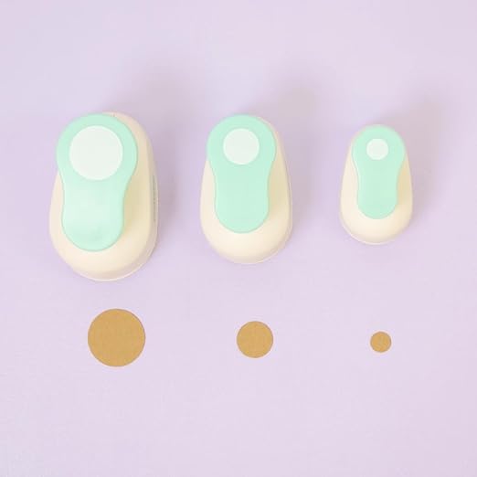 Craftelier - Paper Punch Set | 3/8", 5/8" & 1" Shape Hole Puncher for Paper Crafts | Round Hole Punch to Create Scrapbooks, DIY Cards & Journals | Craft Punch Set for Cardstock.-DeskLoop Office