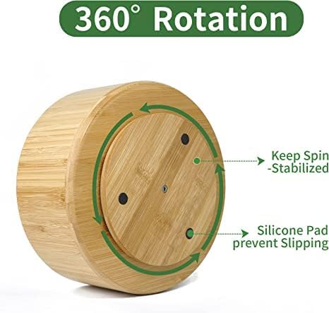 VaeFae Bamboo Pen Holder Organizer, 360° Rotating Art Supply Organizer, Desktop Storage for Marker Pens, Colored Pencil, Art Brushes, etc.-DeskLoop Office