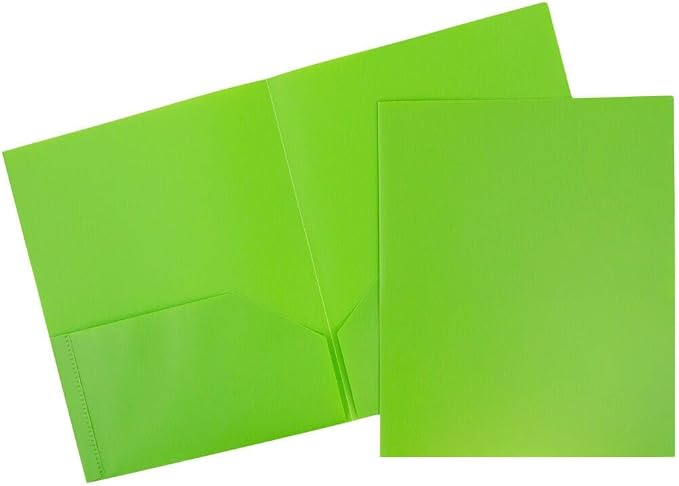 JAM PAPER Plastic 2 Pocket POP Folders by JAMPaper