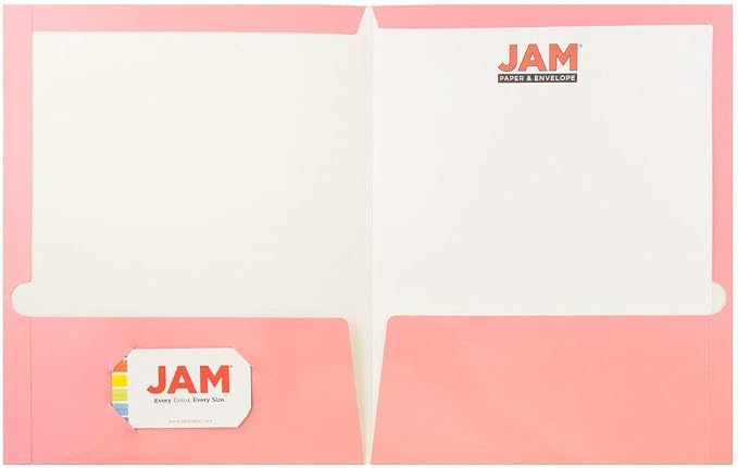 JAM PAPER Laminated Two Pocket Glossy Folders - Image 2