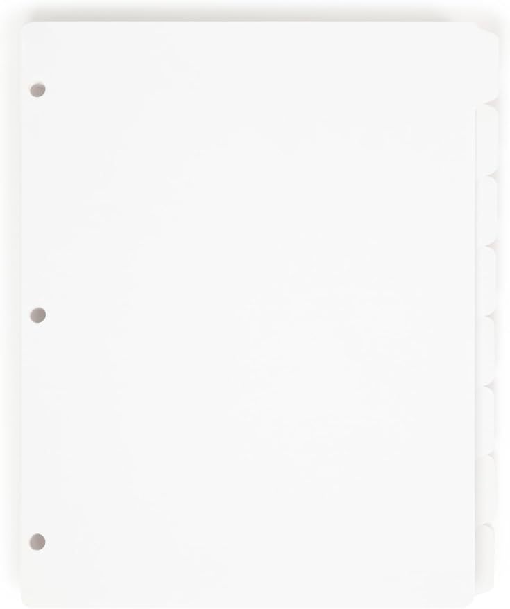 Smead Binder Dividers for 3 Ring Binders, 12 Pack, 8-Tab Dividers, Write On Tabs - Image 2