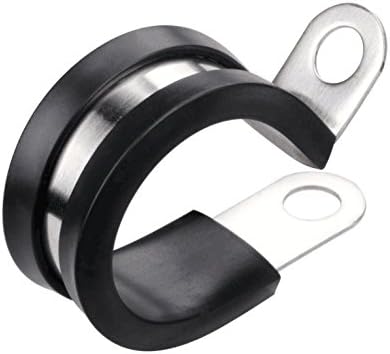 LOKMAN 20 Pack 1-1/2 Inch Stainless Steel Cable Clamp, Rubber Cushioned by LOKMAN