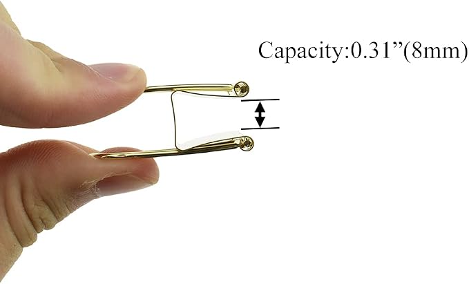HAHIYO Binder Clips Paper Clamps Spring Steel Sturdy 0.98 inches Width 0.31 - Image 2
