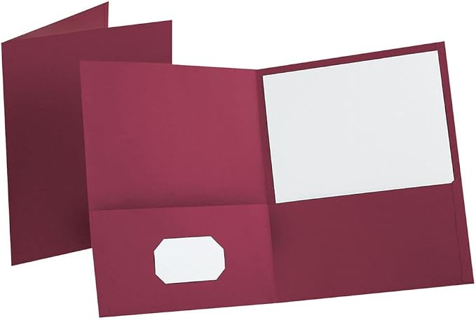 Oxford Two Pocket Folders, Textured Paper, - Image 2